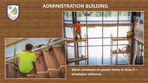 work on employee entrance